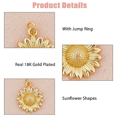 12Pcs Brass Pendants KK-HS0015-35-1