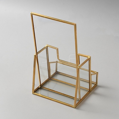 Brass & Glass Jewelry Storage Racks for Brochure ODIS-WH0078-92-1