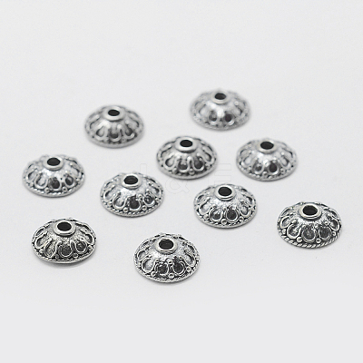 Thailand 925 Sterling Silver Bead Caps STER-K171-30AS-1