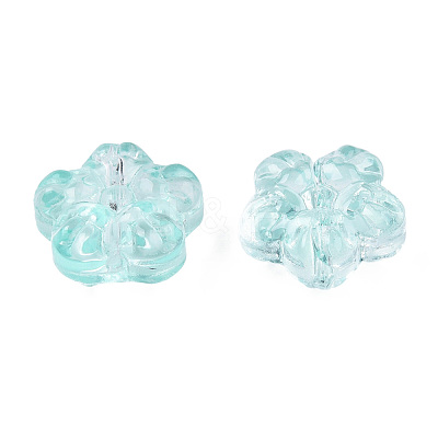 Transparent Spray Painted Glass Beads GLAA-N035-029-C01-1