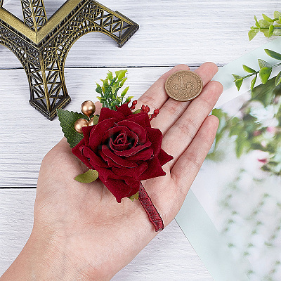 1Pc Silk Brooch AJEW-DJ0001-02-1