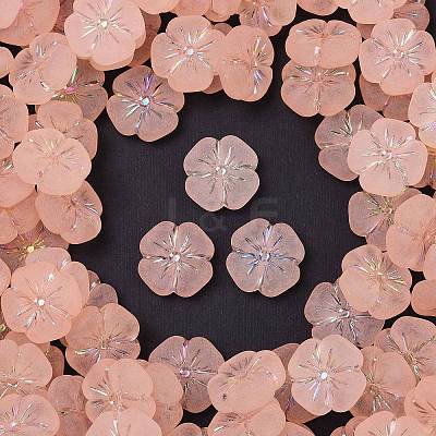 Frosted Transparent Acrylic Beads X1-OACR-P029-19B-02-1