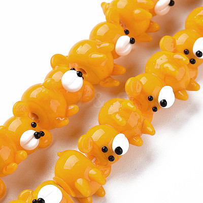 Opaque Handmade Bumpy Lampwork Beads Strands LAMP-T007-19-A03-1