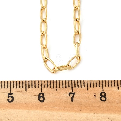 Brass Cable Chain Necklaces for Women Men NJEW-F337-01G-01-1