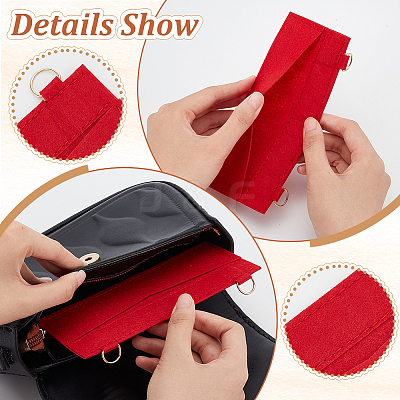 2Pcs 2 Styles Wool Felt Bag Organizer Inserts FIND-WR0007-26C-1