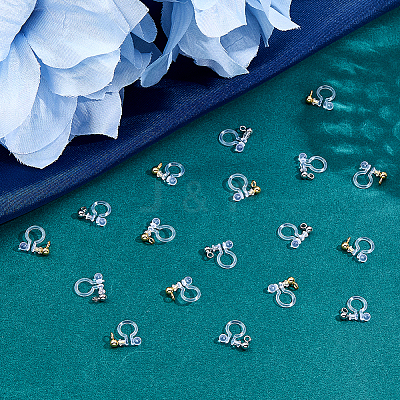 28Pcs 2 Colors 201 Stainless Steel Clip-on Earring Settings STAS-DC0016-90-1