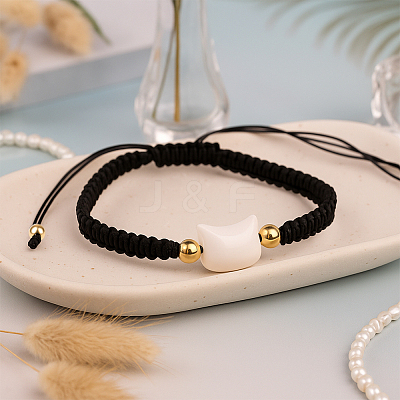 12Pcs 2 Colors Imitation Pearl Braided Beads Bracelets for Men Women BJEW-GO0002-04-1