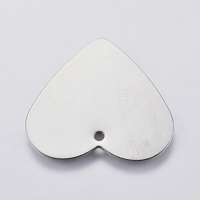 Tarnish Resistant 201 Stainless Steel Stamping Blank Tag Pendants STAS-F139-034P-1
