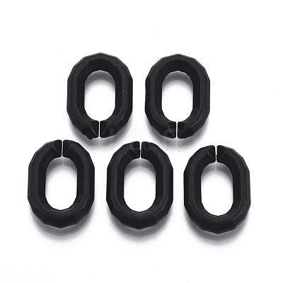 Spray Painted CCB Plastic Linking Rings CCB-R104-15-01-1