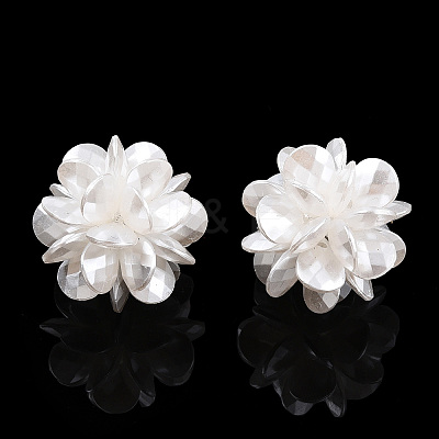 Handmade ABS Plastic Imitation Pearl Woven Beads FIND-N050-19-01-1