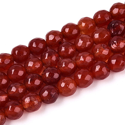 Dyed Natural White Jade Beads Strands G-T139-6mm-60-11-1