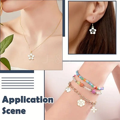 76Pcs 19 Styles Alloy Enamel Pendants ENAM-FS0004-23-1