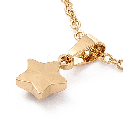 PVD Vacuum Plating Rhinestone Stud Earrings and Pendant Necklaces Sets STAS-C028-01G-1