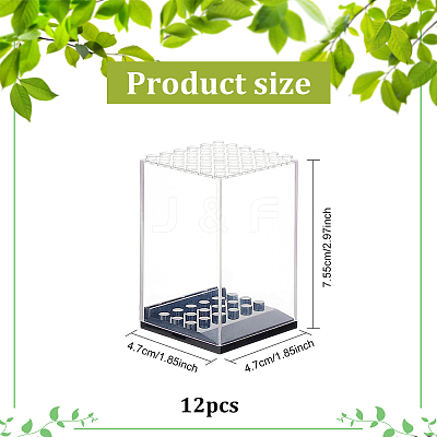 Transparent Plastic Minifigures Display Case LS-ODIS-WH0043-25-1