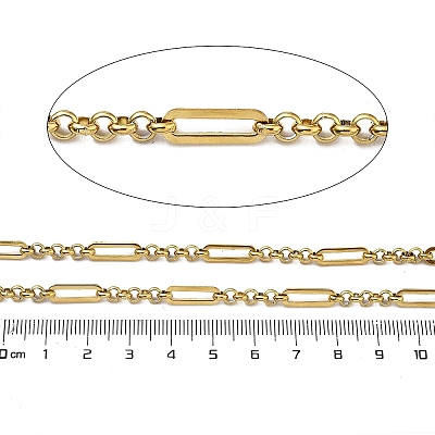 Ion Plating(IP) 304 Stainless Steel Oval Link Chains CHS-G039-13G-1