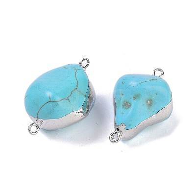 Synthetic Turquoise Connector Charms KK-F868-31P-1