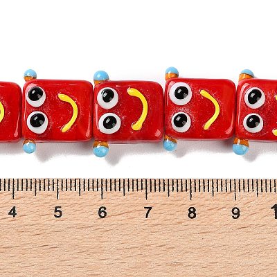 Handmade Lampwork Beads Strands LAMP-Q036-07F-1