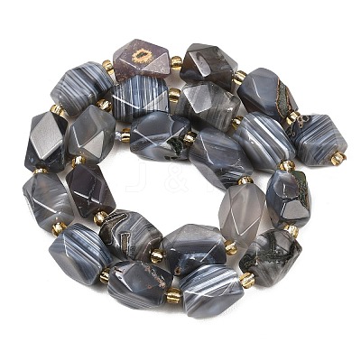 Natural Botswana Agate Beads Strands G-P611-B02-01-1