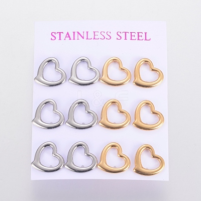 304 Stainless Steel Stud Earrings EJEW-I235-15-1
