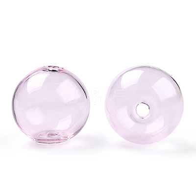 Transparent Blow High Borosilicate Glass Globe Beads GLAA-T003-09A-1