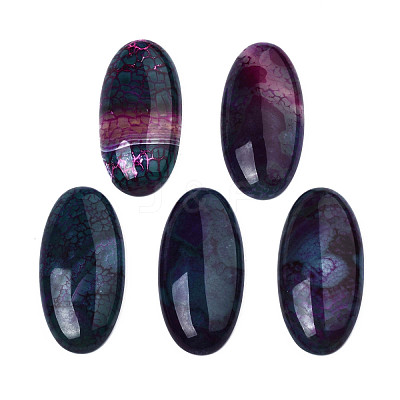 Dyed Natural Brazilian Agate Cabochons G-S220-01-1