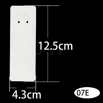 Blank Paper Pendant Keychain Display Cards CDIS-WH0022-05-1
