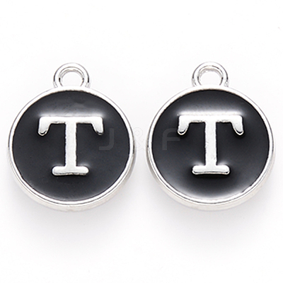 Platinum Plated Alloy Charms X-ENAM-S118-02T-P-1