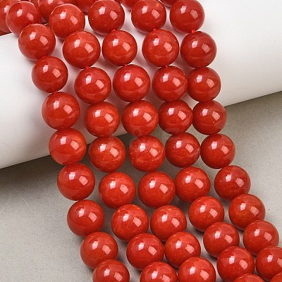 Natural Dyed White Jade Beads Strands GG-CBAEB22-B01-10mm-06-1