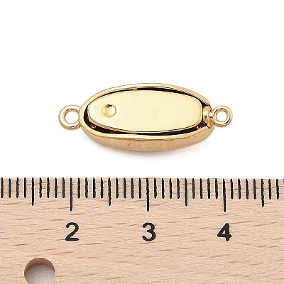 Brass Micro Pave Clear Cubic Zirconia Box Clasps KK-C075-20G-1