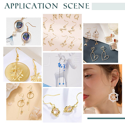 100Pcs 2 Style Brass Earring Hooks KK-PH0003-64-1
