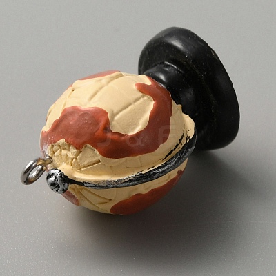 Opaque Resin Pendants RESI-TAC0002-73G-1