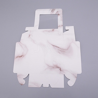 Marble Pattern Paper Cardboard Jewelry Boxes X-CON-WH0039-08-1