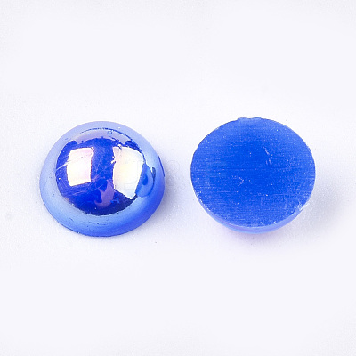 ABS Plastic Imitation Pearl Cabochons OACR-S025-6mm-01-1