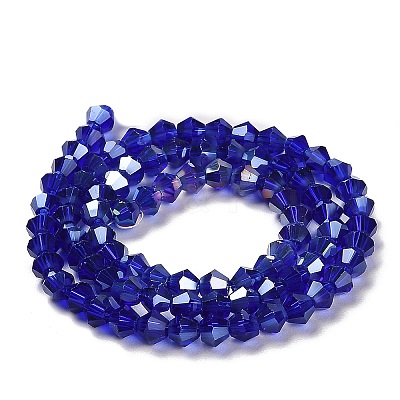Transparent Electroplate Glass Beads Strands EGLA-A039-T6mm-B06-1