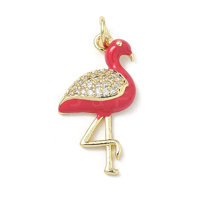 Brass Micro Pave Cubic Zirconia Pendants KK-H255-14A-G04-1