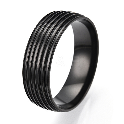 201 Stainless Steel Grooved Finger Ring Settings STAS-WH0047-02EB-1