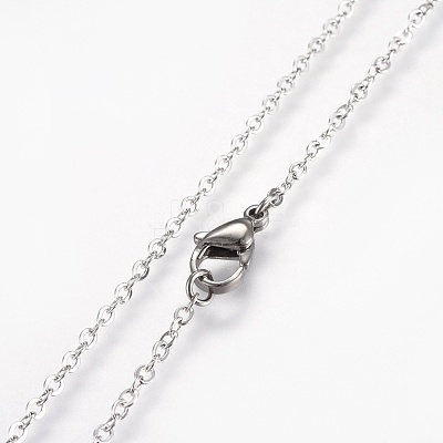 Brass Real Platinum Plated Cable Chains Pendant Necklaces NJEW-JN02259-04-1