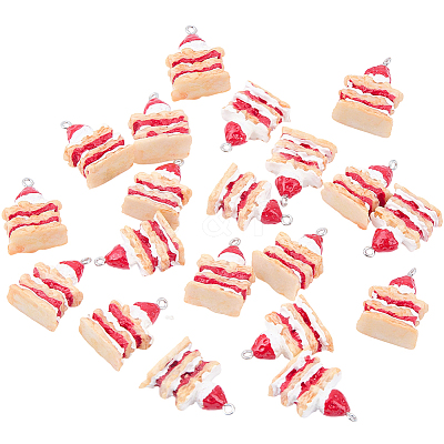20Pcs Opaque Resin Pendants RESI-SC0036-49-1