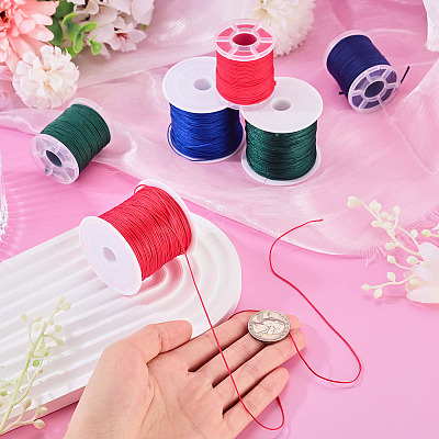 6Rolls 6 Colors Nylon Braided Cord NWIR-TA0001-46C-1