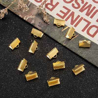 Iron Ribbon Crimp Ends X-E143Y-G-1