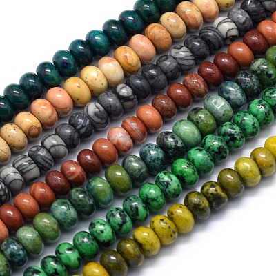 Natural & Synthetic Gemstone Beads Strands G-E507-M-6mm-1