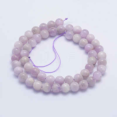 Natural Kunzite Beads Strands G-L478-13-8mm-1