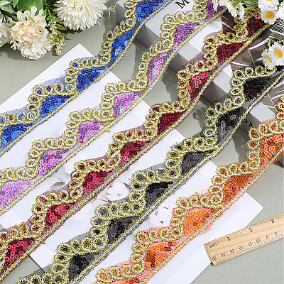 Sparkle Polyester Lace Ribbon SRIB-WH20020-049B-1