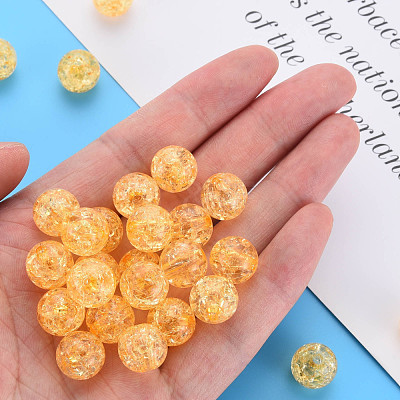Transparent Crackle Acrylic Beads MACR-S373-66A-N13-1