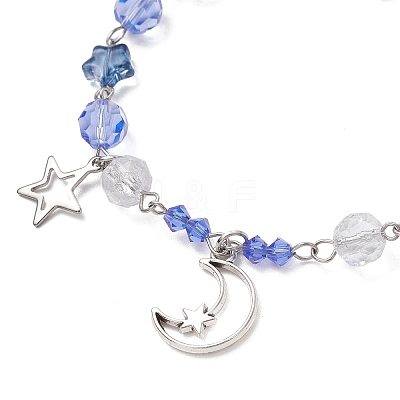 Glass Beaded Bracelets BJEW-JB11610-01-1