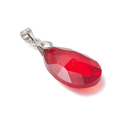 Teardrop Glass Pendants PALLOY-JF03741-1