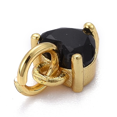 Brass Micro Pave Cubic Zirconia Charms X-KK-P192-08-G04-1