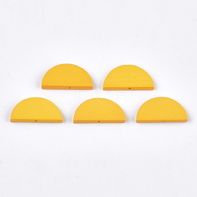 Painted Natural Wood Beads WOOD-T021-05B-07-1
