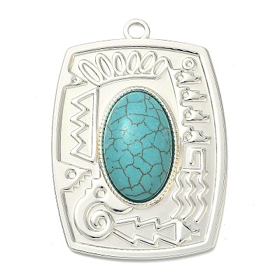 Dyed Synthetic Turquoise Big Pendants STAS-G374-05S-14-1
