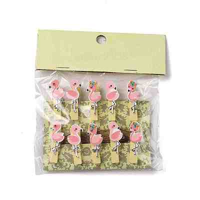 Wooden & Iron Clothes Pins AJEW-H137-01-1